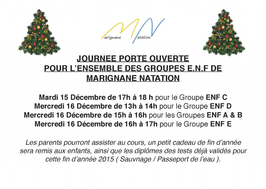 Journée porte ouverte Noël