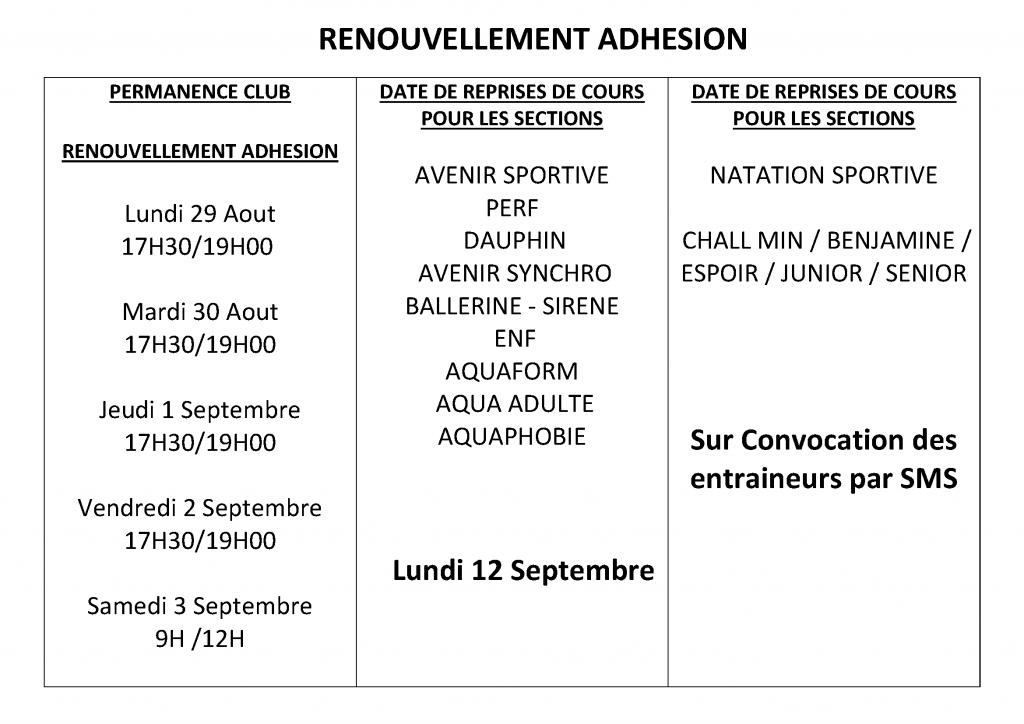 ORGANISATION DEBUT SAISON 2016-2017_V2